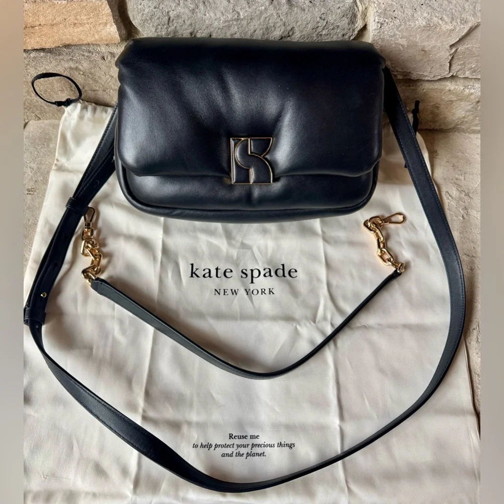 Kate Spade Dakota Puffy Leather Convertible Crossbody Bag - Picture 2 of 9